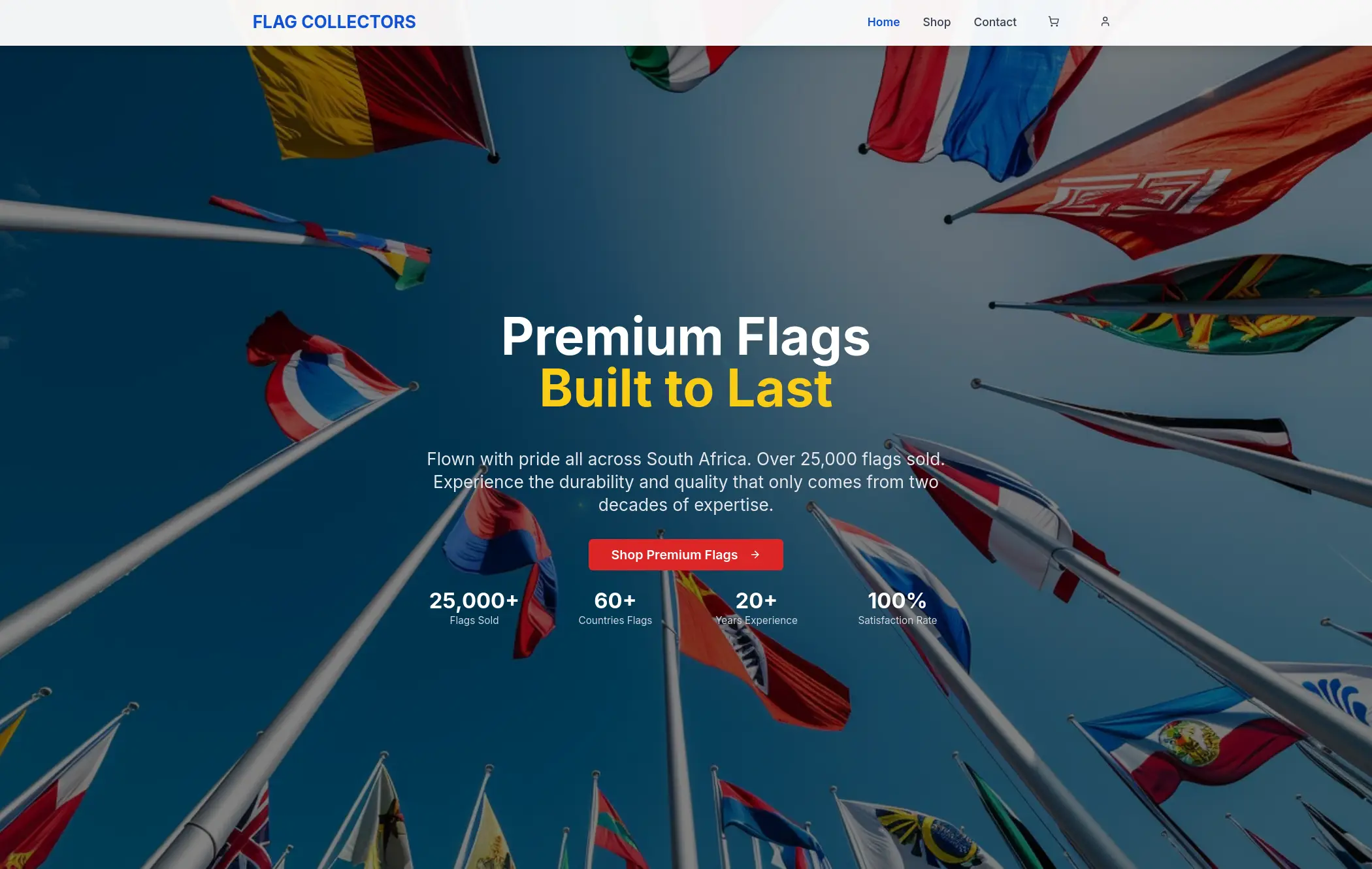Flag Collectors landing page
