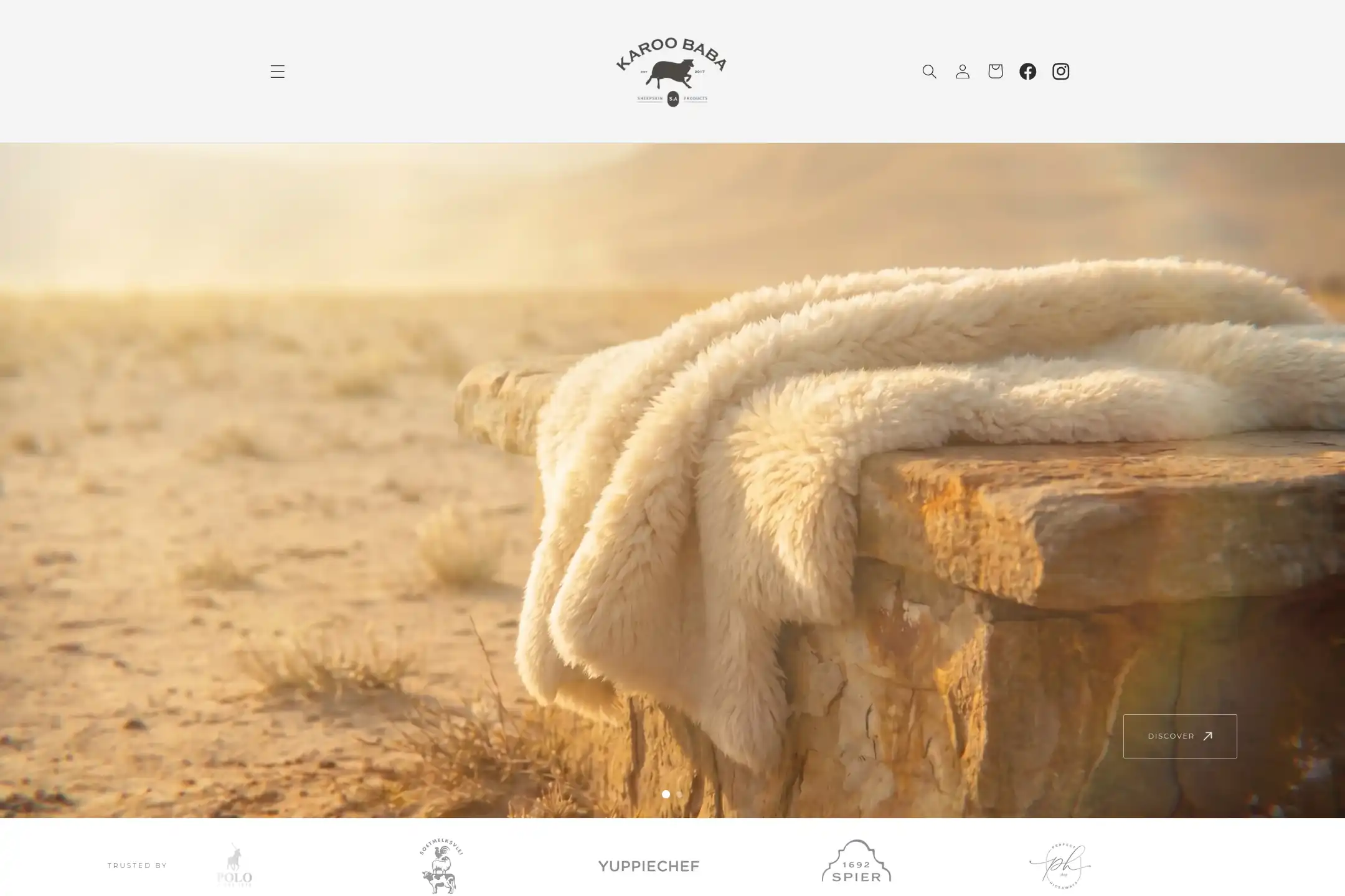 Karoo Baba Redesigned Homepage